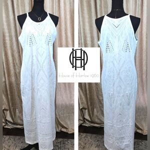 House of Harlow 1960 White Sleeveless Maxi Dress/Cover Up